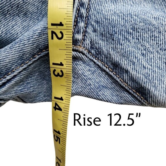 ZARA High-Waisted Paperbag Baggy Blue Jeans Style Z1975 Size 2 - Picture 12 of 16